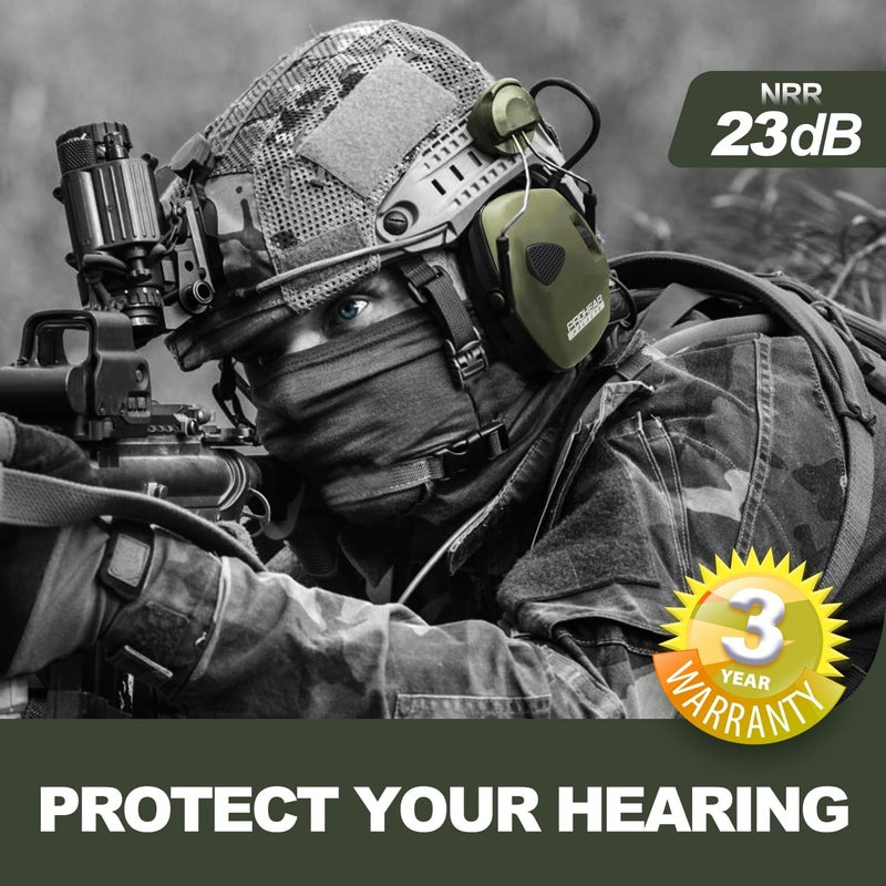 PROHEAR محول سكة قوسية لحماية الأذن أثناء إطلاق النار، NRR 23dB تقليل الضوضاء لحماية السمع للصيد - Image 5